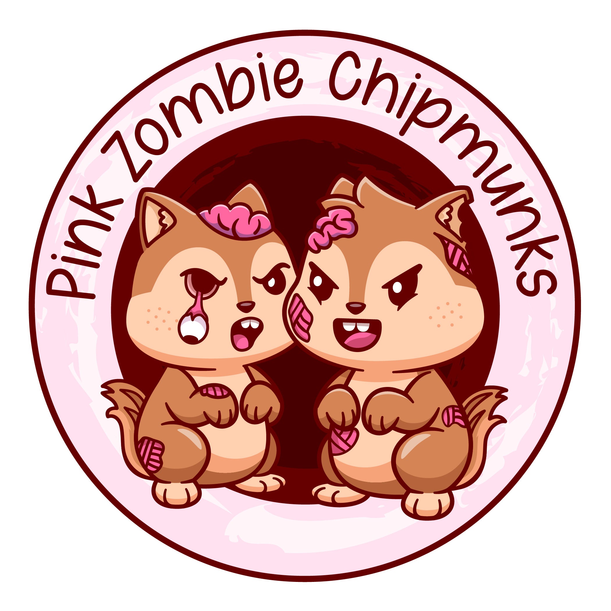 Pink Zombie Chipmunks logo