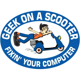 Geek On A Scooter Fixin Your Computer logo